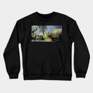 ship on the lake Crewneck Sweatshirt